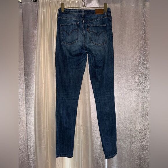 Women’s Levi's High Rise Skinny Slim Stretch Blue Jeans W28 L32 US Size - Picture 2 of 8